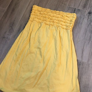 Yellow Strapless Coverup